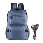 Universal Multi-Function Canvas Cloth Laptop Computer Shoulders Backpack Students Bag for 13-15 inch, Size: 36x25x10cm(Blue)