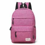 Universal Multi-Function Canvas Cloth Laptop Computer Shoulders Bag Leisurely Backpack Students Bag, Size: 36x25x10cm, For 13.3 inch and Below Macbook, Samsung, Lenovo, Sony, DELL Alienware, CHUWI, ASUS, HP(Magenta)