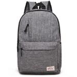 Universal Multi-Function Canvas Laptop Computer Shoulders Bag Leisurely Backpack Students Bag, Big Size: 42x29x13cm, For 15.6 inch and Below Macbook, Samsung, Lenovo, Sony, DELL Alienware, CHUWI, ASUS, HP(Grey)