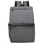 Universal Multi-Function Canvas Laptop Computer Shoulders Bag Leisurely Backpack Students Bag, Size: 42x30x12cm, For 15.6 inch and Below Macbook, Samsung, Lenovo, Sony, DELL Alienware, CHUWI, ASUS, HP(Grey)