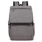 Universal Multi-Function Canvas Laptop Computer Shoulders Bag Leisurely Backpack Students Bag, Size: 42x30x12cm, For 15.6 inch and Below Macbook, Samsung, Lenovo, Sony, DELL Alienware, CHUWI, ASUS, HP(Light Grey)