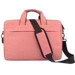 Breathable Wear-resistant Thin and Light Fashion Shoulder Handheld Zipper Laptop Bag with Shoulder Strap, For 13.3 inch and Below Macbook, Samsung, Lenovo, Sony, DELL Alienware, CHUWI, ASUS, HP(Pink)