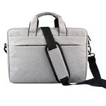 Breathable Wear-resistant Thin and Light Fashion Shoulder Handheld Zipper Laptop Bag with Shoulder Strap, For 14.0 inch and Below Macbook, Samsung, Lenovo, Sony, DELL Alienware, CHUWI, ASUS, HP (Grey)