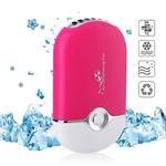 Portable Mini USB Charging Air Conditioner Refrigerating Handheld Small Fan (Magenta)