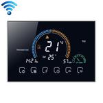BHT-8000-GALW Control Water Heating Energy-saving and Environmentally-friendly Smart Home Negative Display LCD Screen Round Room Thermostat with WiFi(Black)
