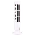 Tower Type USB Electric Fan Leafless Air-conditioning Fan(White)