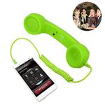 3.5mm Plug Mic Retro Telephone Anti-radiation Cell Phone Handset Receiver(Green)