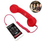 3.5mm Plug Mic Retro Telephone Anti-radiation Cell Phone Handset Receiver(Red)