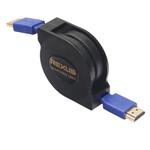1m HDMI 1.4 (1080P) Gold Plated Connectors HDMI Male to HDMI Male Retractable Flat Cable(Black)