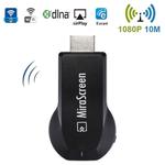 MiraScreen WiFi Display Dongle / Miracast Airplay DLNA Display Receiver Dongle Wireless Mirroring Screen Device with 2 in 1 USB Cable (Black)