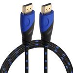 1m HDMI 1.4 Version 1080P Nylon Woven Line Blue Black Head HDMI Male to HDMI Male Audio Video Connector Adapter Cable