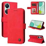 For Huawei nova 11i / Maimang 20 5G / Enjoy 60 Pro Skin Feel Life Tree Metal Button Leather Phone Case (Red)