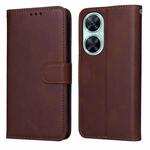 For Huawei nova 11i / Maimang 20 5G / Enjoy 60 Pro Classic Calf Texture Flip Leather Phone Case (Brown)