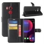 For HTC U11 EYEs Litchi Texture Horizontal Flip Leather Case with Wallet & Holder & Card Slots(Black)