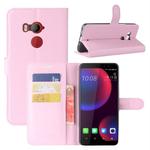 For HTC U11 EYEs Litchi Texture Horizontal Flip Leather Case with Wallet & Holder & Card Slots(Pink)