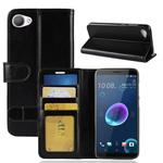 For HTC Desire 12  PU + TPU Crazy Horse Texture Horizontal Flip Leather Case with Wallet & Holder & Card Slots(Black)