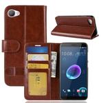 For HTC Desire 12  PU + TPU Crazy Horse Texture Horizontal Flip Leather Case with Wallet & Holder & Card Slots(Brown)