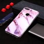 Marble Pattern Soft TPU Case For HTC Desire 12 Plus(Purple)