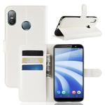 Litchi Texture Horizontal Flip Leather Case for HTC U12 life, with Wallet & Holder & Card Slots(White)
