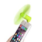 HAWEEL 3.5 inch Fashion Portable 8 Pin USB Phone Mini Fan with Two Leaves, For iPhone 7 & 7 Plus, iPhone 6 & 6s, iPhone 6 Plus & 6s Plus, iPad Air(Green)