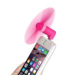 HAWEEL 3.5 inch Fashion Portable 8 Pin USB Phone Mini Fan with Two Leaves, For iPhone 7 & 7 Plus, iPhone 6 & 6s, iPhone 6 Plus & 6s Plus, iPad Air(Magenta)