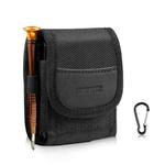 HAWEEL Flip Phone Nylon Cloth Belt Clip Carrying Pouch Bag (Black)