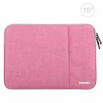 HAWEEL 15.0 inch Sleeve Case Zipper Briefcase Laptop Carrying Bag, For Macbook, Samsung, Lenovo, Sony, DELL Alienware, CHUWI, ASUS, HP, 15 inch and Below Laptops(Pink)