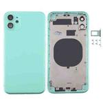 Back Housing Cover with SIM Card Tray & Side keys & Camera Lens for iPhone 11(Green)