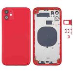 Back Housing Cover with Appearance Imitation of iP12 for iPhone 11(Red)