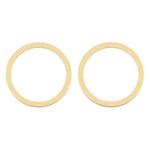 2 PCS Rear Camera Glass Lens Metal Protector Hoop Ring for iPhone 12(Gold)