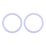 2 PCS Rear Camera Glass Lens Metal Protector Hoop Ring for iPhone 12(Purple)