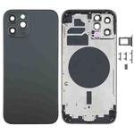 Back Housing Cover with SIM Card Tray & Side  Keys & Camera Lens for iPhone 12 Pro(Black)