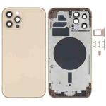 Back Housing Cover with SIM Card Tray & Side  Keys & Camera Lens for iPhone 12 Pro(Gold)