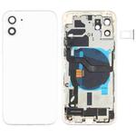 Battery Back Cover Assembly (with Side Keys & Speaker Ringer Buzzer & Motor & Camera Lens & Card Tray & Power Button + Volume Button + Charging Port & Wireless Charging Module) for iPhone 12(White)