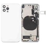 Back Housing Cover with Appearance Imitation of iP12 Pro for iPhone X (with SIM Card Tray & Side Keys & Power + Volume Flex Cable & Wireless Charging Module & Charging Port Flex Cable & Vibrating Motor & Loudspeaker)(White)