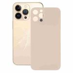 Easy Replacement Big Camera Hole Glass Back Battery Cover for iPhone 13 Pro Max(Gold)