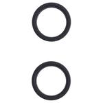 2 PCS Rear Camera Glass Lens Metal Outside Protector Hoop Ring for iPhone 13 mini(Black)