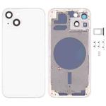 Back Housing Cover with SIM Card Tray & Side  Keys & Camera Lens for iPhone 13(White)