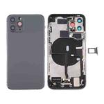 Battery Back Cover Assembly (with Side Keys & Power Button + Volume Button Flex Cable & Wireless Charging Module & Motor & Charging Port & Speaker Ringer Buzzer & Card Tray & Camera Lens Cover) for iPhone 11 Pro Max(Grey)