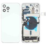 Battery Back Cover Assembly (with Side Keys & Speaker Ringer Buzzer & Motor & Camera Lens & Card Tray & Power Button + Volume Button + Charging Port & Wireless Charging Module) for iPhone 12 Pro Max(White)