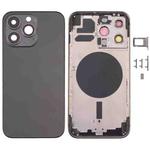 Back Housing Cover with SIM Card Tray & Side  Keys & Camera Lens for iPhone 13 Pro(Black)