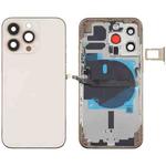 For iPhone 13 Pro Battery Back Cover with Side Keys & Card Tray & Power + Volume Flex Cable & Wireless Charging Module(Gold)