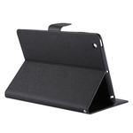GOOSPERY FANCY DIARY for iPad 4 / 3 / 2 Cross Texture Leather Case with Holder & Card slots & Wallet (Black)
