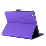 GOOSPERY FANCY DIARY for iPad 4 / 3 / 2 Cross Texture Leather Case with Holder & Card slots & Wallet (Purple)
