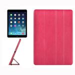 For iPad Air / iPad 5 Crazy Horse Texture Horizontal Flip Leather Case with 4-folding Holder(Magenta)