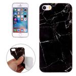 For iPhone 5 & 5s & SE Black Marbling Pattern Soft TPU Protective Back Cover Case