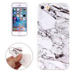 For iPhone 5 & 5s & SE White Marbling Pattern Soft TPU Protective Back Cover Case