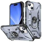 For iPhone 15 Ring Holder Phone Case (Grey)