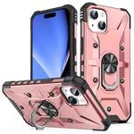 For iPhone 15 Ring Holder Phone Case (Rose Gold)