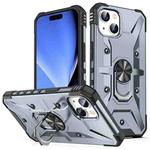 For iPhone 15 Plus Ring Holder Phone Case (Grey)